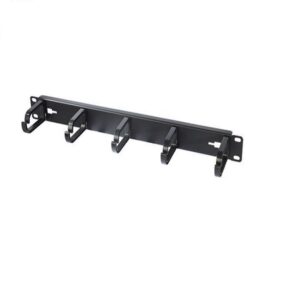 1RU 19inch Cable Manager With 5x Plastic Fingers
