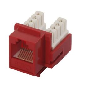 CSM104 CAT5/6 Keystone Jack Red
