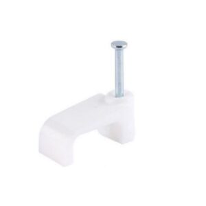 Cable Clips Flat 15x6mm White