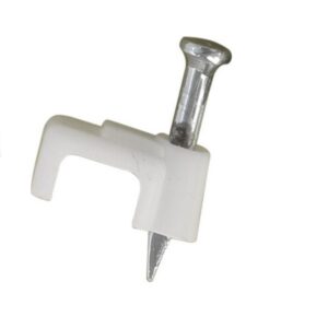 Cable Clips Flat 5x4mm White