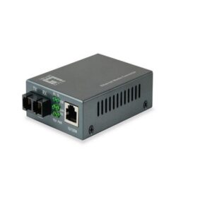 Multi-Mode Fiber 1310nm 2kmRJ45 To SC Fast Ethernet Media Converter Black
