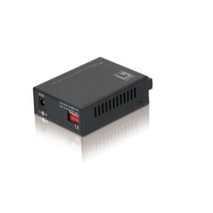 10/100BASE-TX To 100BASE-FX Single Mode Fiber SC Converter 20km Black