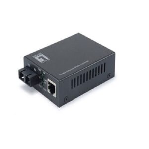 550m 10/100/1000BASE-T To 1000Base-SX Multi Mode Fiber SC Converter Black