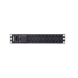 10 Port 1U Basic PDU With Surge Protection Black