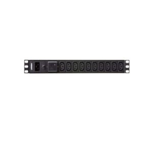 1U Basic Power Distribution Unit With Surge Protection 50-60 Hz Aluminum Black