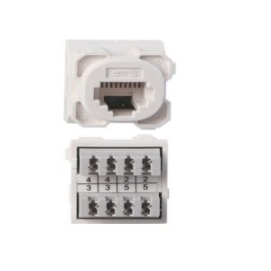 CAT3 Voice Jack 4 Pins Wired Of 6 White