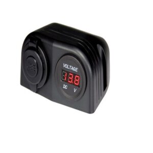 DC Dual USB Car Charger And DC Voltmeter Housing Mount