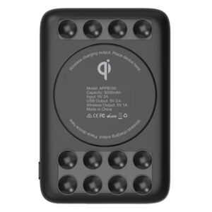 5w Wireless Charging 5000mAh Power Bank Black