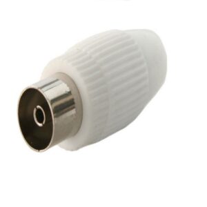 TV Coaxial In-Line Socket Screw Terminal Plastic Deluxe Style
