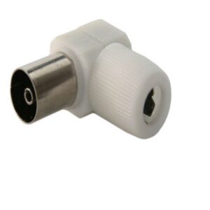 TV Coax Right Angle Screw Terminating Plastic Socket