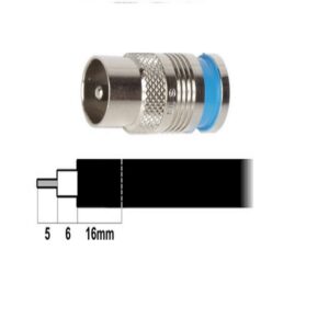 16mm Pal Plugs Compression Nickel Plated Barrel