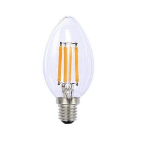 4W E14 Socket LED Filament Dimmable Candle Lamps Cool White