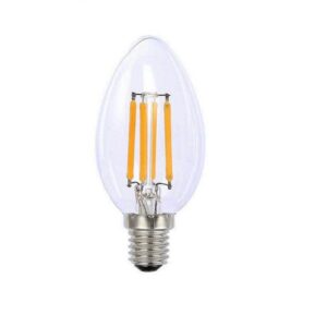 4W E14 Socket LED Filament Dimmable Candle Lamps Warm White