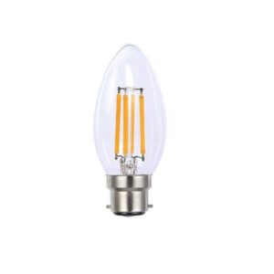 4W B22 Socket LED Filament Dimmable Candle Lamps Cool White