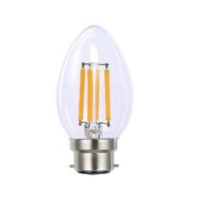 4W B22 Socket LED Filament Dimmable Candle Lamps Warm White