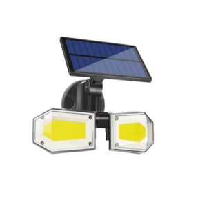 Sansai GL-H827G Solar Power LED Sensor Light Dual LED Heads 3000mAh Rechargeable