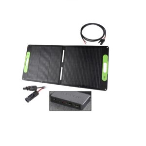 100W Solar Panel With Charge Box And 2M MC4 To Bare End Charge Cable
