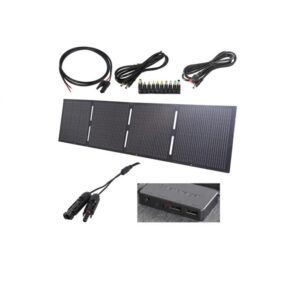 200W Solar Panel With Charge Box And Accessory Kit And 2M MC4 To Bare End Cable