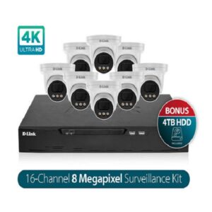 D-Link 16 Channel 8mp Fixed Lens IP Camera Kit