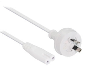 1M Wall To IEC C7 Power Cable in White