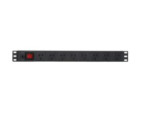 Horizontal Rack Power Rail Surge - 8 Way GPO PDU - 10A GPU Input