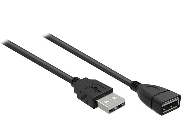 Usb Af 5M USB 2.0 AM/AF Extension Cable 28+24AWG in Black | Cables Online